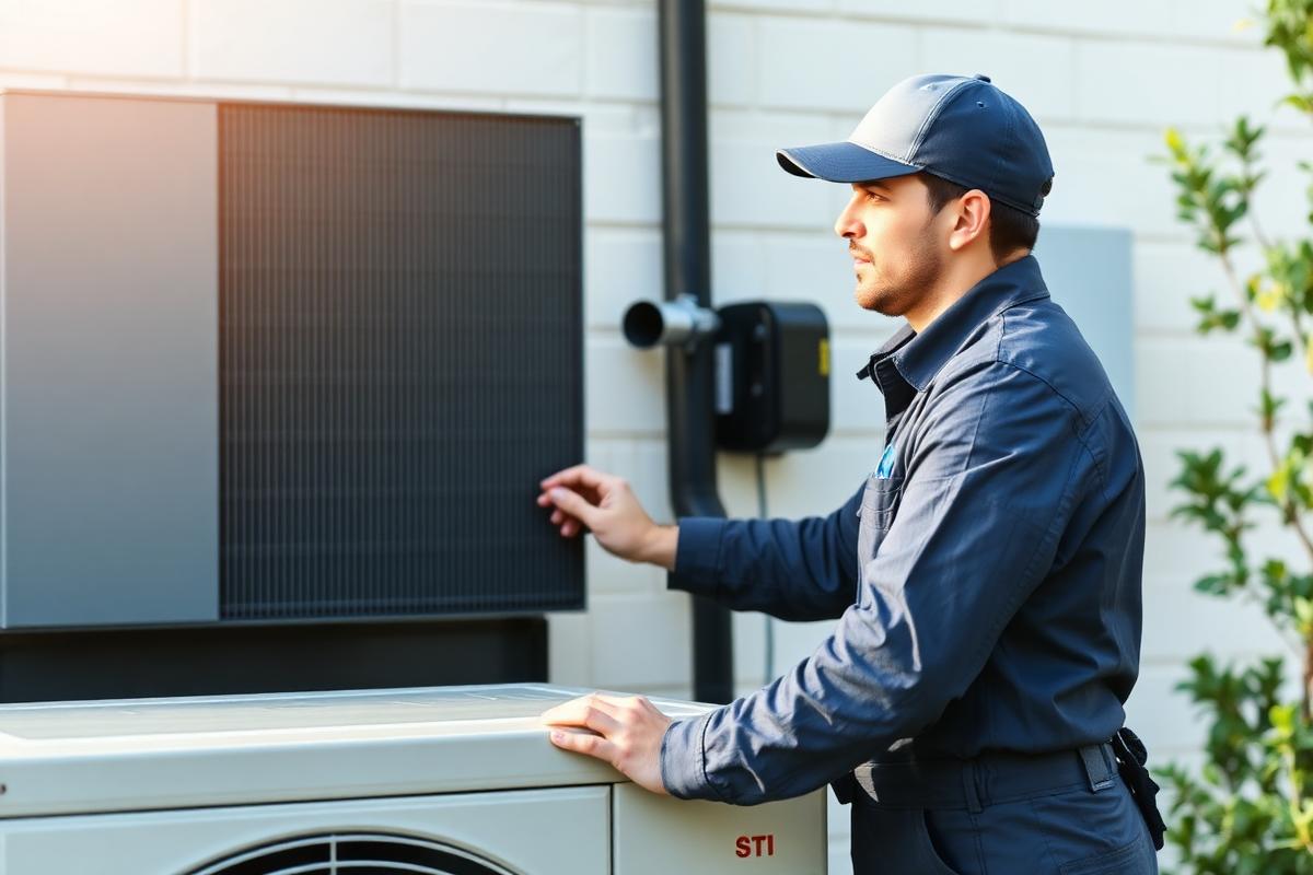 Technicien Merci Clim en intervention